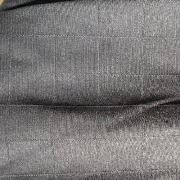 Vicci Uomo Suit Black Window Pane 4 Button Jacket & Pants Cuffed Hem Sz 42L/35W - Picture 6 of 15